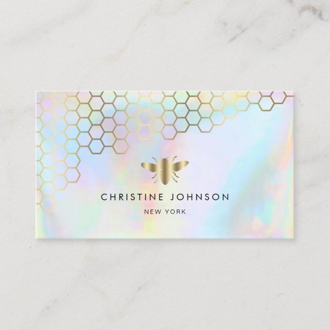 Cartão De Visita logótipo da abelha de mel (Frente)