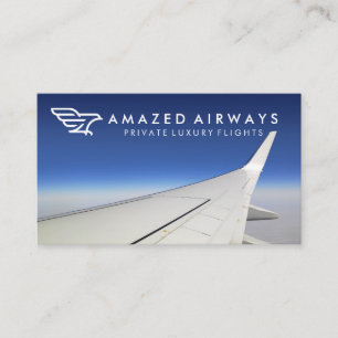 Cartão De Visita Logotipo da Águia Avião em Voo