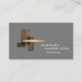 Cartão De Visita Logotipo da arquitetura moderna do século médio em