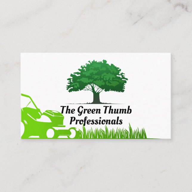 Cartão De Visita Logotipo da árvore | Cabeça e Grama (Frente)