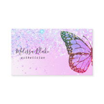 logotipo da borboleta no faux glitter design