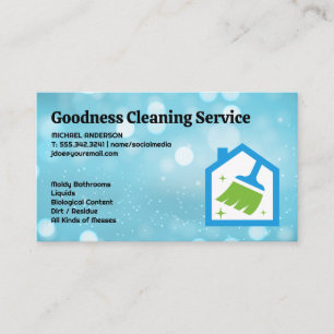 Cartão De Visita Logotipo da Broom House   Serviços de Limpeza