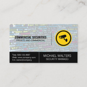 Cartão De Visita Logotipo da câmera de segurança   Fundo de Codific