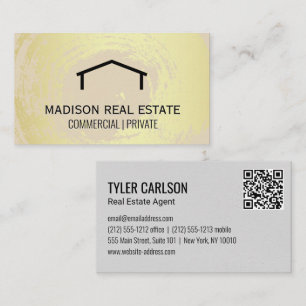 Cartão De Visita Logotipo da Casa  Código QR
