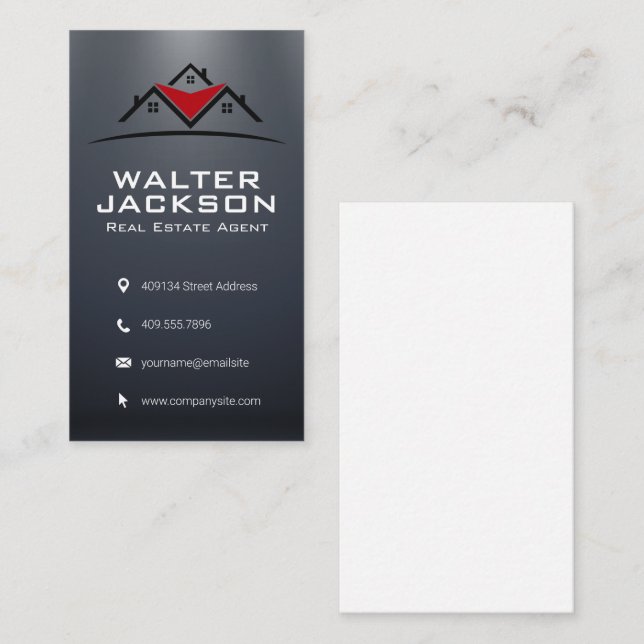 Cartão De Visita Logotipo da casa | Imóveis (Frente/Verso)