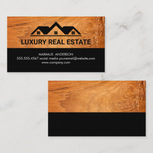 Cartão De Visita Logotipo da casa   Madeira