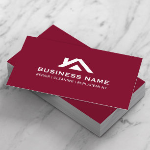 Cartão De Visita Logotipo da Casa Roof Imóveis Estate Realtor Burgu