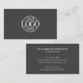 Cartão De Visita Logotipo da Cinza profissional moderna e da empres