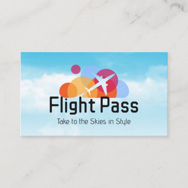 Cartão De Visita Logotipo da Companhia Aérea | Voo (Frente)