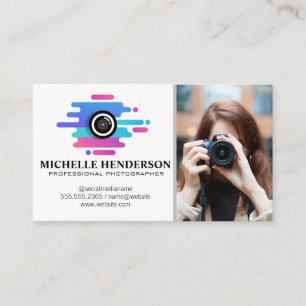 Cartão De Visita Logotipo da Creative Camera Artista