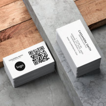 Logotipo da empresa de código QR minimalista moder