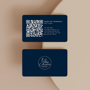 Cartão De Visita Logotipo da Empresa Genérica Profissional Azul Cód
