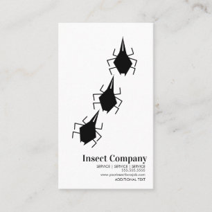 Cartão De Visita Logotipo da Empresa Modern Pest Control Bugs