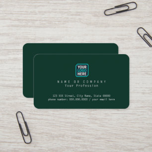 Cartão De Visita logotipo da empresa Nome da empresa deep-green