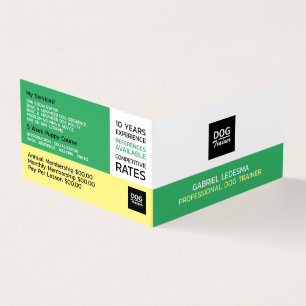 Cartão De Visita Logotipo da empresa, Treinador de cães detalhado
