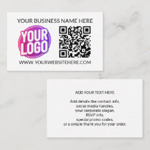 Logotipo da Equipe da Sua Empresa & Código QR e Te