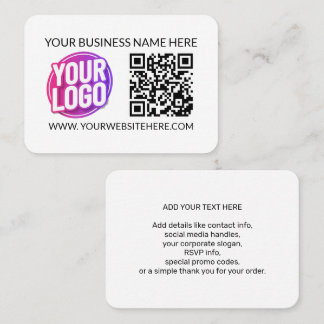 Cartão De Visita Logotipo da Equipe da Sua Empresa & Código QR & Te