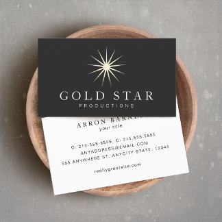 Cartão De Visita Logotipo da Estrela Dourada