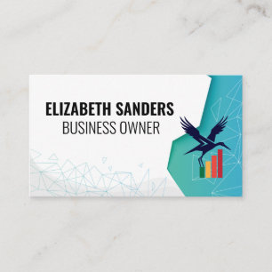 Cartão De Visita Logotipo da Finance Bird Corporativo