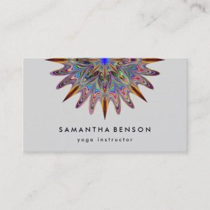 Cartão De Visita Logotipo da Flor Elegante Lotus Yoga