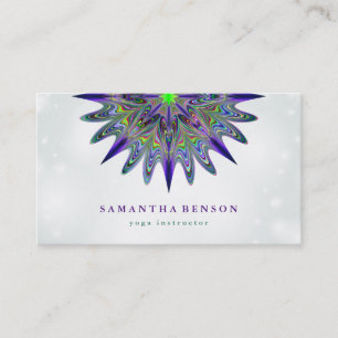 Cartão De Visita Logotipo da Flor Elegante Lotus Yoga