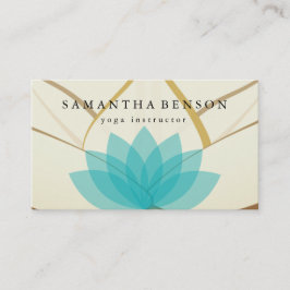 Cartão De Visita Logotipo da Flor Elegante Lotus Yoga