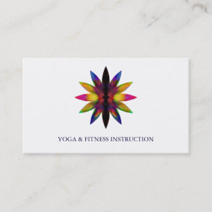 Cartão De Visita Logotipo da Flor Elegante Lotus Yoga