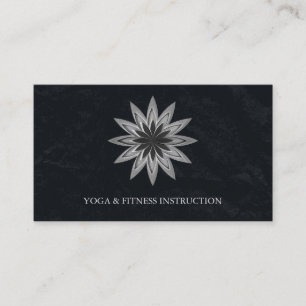 Cartão De Visita Logotipo da Flor Elegante Lotus Yoga