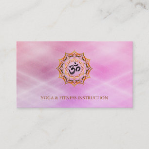 Cartão De Visita Logotipo da Flor Lotus Yoga Elegante Aquarela Mode