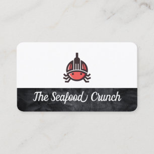 Cartão De Visita Logotipo da Garrafa de Caranguejo Restaurante de