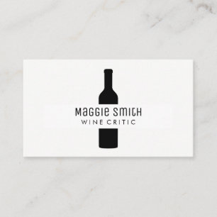 Cartão De Visita Logotipo da garrafa de vinho  Peritos em vinhos