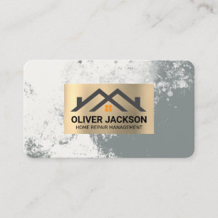 Cartão De Visita Logotipo da Gold Real Estate Homes   Propriedades