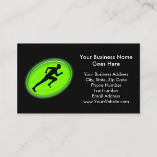 Cartão De Visita Logotipo da Green Glow Fitness e Treinamento Pesso