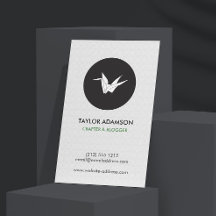 Logotipo da grua de Origami preto-e-branco