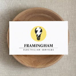 Cartão De Visita Logotipo da lâmpada elétrica eletricista
