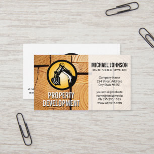 Cartão De Visita Logotipo da máquina de construção Corte de Conse