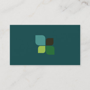 Cartão De Visita Logotipo da natureza (verde-meia-noite)