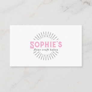 Cartão de Visita Logotipo da Padaria Pink Baker