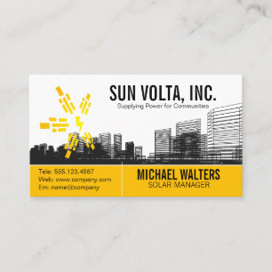 Cartão De Visita Logotipo da Power Electric Indústria Comercial