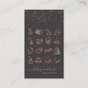 Cartão De Visita Logotipo da Rose Gold Signature Spa