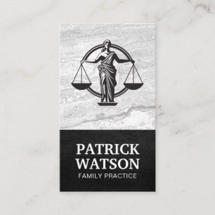 Cartão De Visita Logotipo da Senhora Justiça   Jurídico