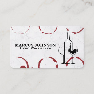 Cartão De Visita Logotipo da Vinícola Degustações Manchas de Vi