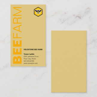 Cartão De Visita Logotipo de Abelhas Modernas Fazenda de Abelhas Sa