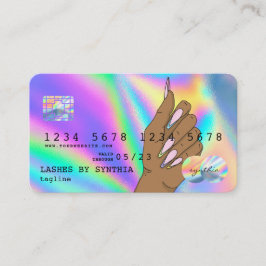 Cartão De Visita Logotipo de adição do Holograph Credit Card Nail T