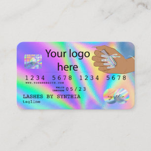 Cartão De Visita Logotipo de adição do Holograph Credit Card Nail T