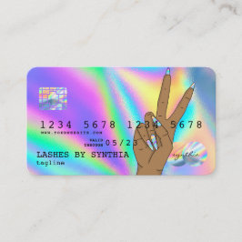Cartão De Visita Logotipo de adição do Holograph Credit Card Nail T