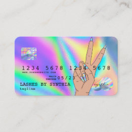 Cartão De Visita Logotipo de adição do Holograph Credit Card Nail T