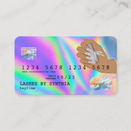 Cartão De Visita Logotipo de adição do Holograph Credit Card Nail T