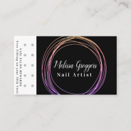 Cartão De Visita Logotipo de Artista de Unhas Moderno Recompensa Ar