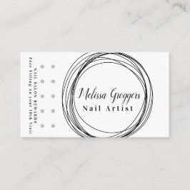 Cartão De Visita Logotipo de Artista de Unhas Moderno Recompensa Ci